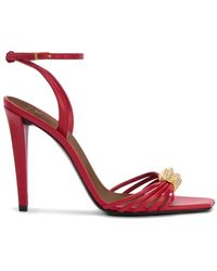 Giuseppe Zanotti - Orchid Square Toe Crystal Brooch Sandals - Lyst