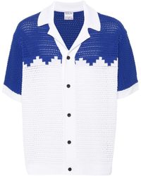 Marcelo Burlon - Two-tone Knitted Shirt - Lyst