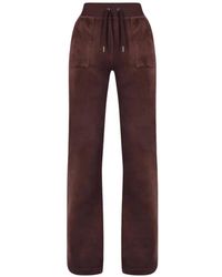 Juicy Couture - Del Ray Velour Track Pants - Lyst