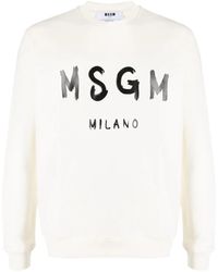 MSGM - Trui Met Logoprint - Lyst
