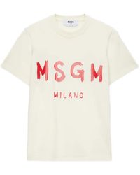 MSGM - Logo-print T-shirt - Lyst