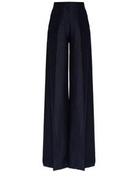 Max Mara - Palazzo Plooibroek Met Wijde Pijpen - Lyst
