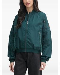 Save The Duck - Nora Logo-Patch Bomber Jacket - Lyst