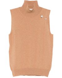 Alberta Ferretti - Verziertes Oberteil mit Stehkragen - Lyst