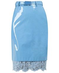 ROWEN ROSE - Lace Belt Midi Skirt - Lyst