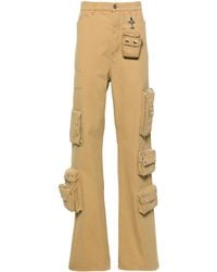 Lanvin - Neutral Cotton Twill Cargo Trousers - Men's - Zamac/cotton/brass - Lyst