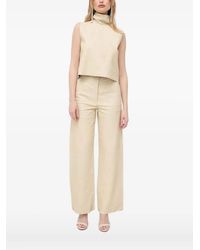 Notes Du Nord - Leather High-Neck Vest - Lyst