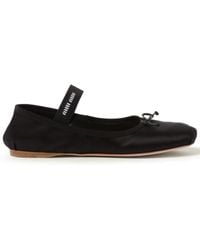 Miu Miu - Flat-Heeled Ballerina Shoes For By - Lyst