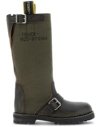 Fendi - Commando Leather Boots - Lyst