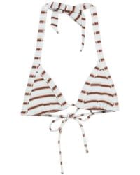 Frankie's Bikinis - Taite Thermal Striped Bikini Top - Lyst
