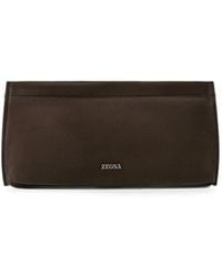ZEGNA - Dunkelbrauner Secondskin Mini-Beutel - Lyst
