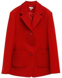 Loewe - Flap Pocket Button Jacket - Lyst