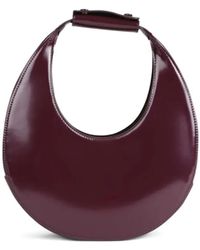 STAUD - Moon Crescent Patent-Leather Tote Bag - Lyst