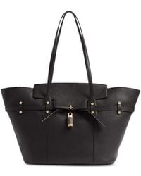 Borbonese - Large Premiere Pebbled Padlock-Detail Tote Bag - Lyst
