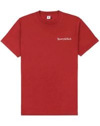 Sporty & Rich - Logo-Print Cotton T-Shirt - Lyst
