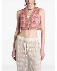 Antik Batik - Sequin-Embellished Embroidered Waistcoat - Lyst