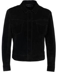 Tom Ford - Chest-Pocket Leather Shirt - Lyst