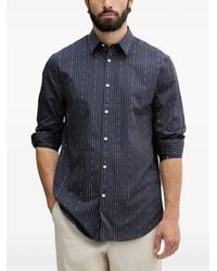 Guess - Logo-Stripe Patterned Shirt - Lyst