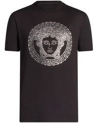 Versace - Camiseta Con Motivo Medusa En Strass - Lyst