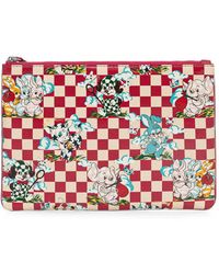 KENZO - Pochette Cartoon À Carreaux Et Imprimé Animalier - Lyst