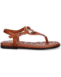 Blauer - Ashley Leather Flat Sandals - Lyst