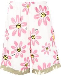 Barrow - Flower-Print Knee-Length Shorts - Lyst