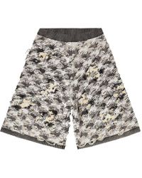 DIESEL - Bermuda À Motif Pied-De-Poule En Jacquard - Lyst