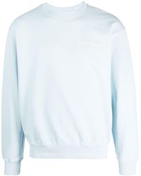 Sporty & Rich - Logo-embroidered Cotton Sweatshirt - Lyst