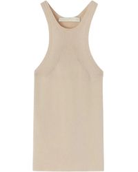 Ermanno Scervino - Top A Coste Con Scollo All'Americana - Lyst