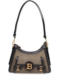 Balmain - B-Buzz Canvas Shoulder Bag - Lyst