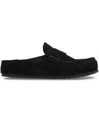 Birkenstock - Naples Suede Loafer-Style Mules - Lyst