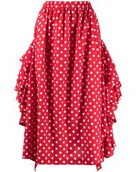 Comme des Garçons - Gerüschtes Kleid Mit Polka Dots - Lyst