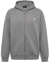 Gucci - Logo-Embroidered Zip-Up Hoodie - Lyst