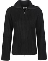 P.A.R.O.S.H. - Zip Ribbed Cardigan - Lyst