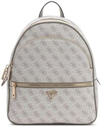 Guess - Monogram-Pattern Zip-Around Backpack - Lyst