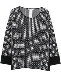 Marina Rinaldi - Geometric-Pattern Long-Sleeve Sweater - Lyst