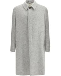 Lardini - Herringbone Single-Breasted Coat - Lyst