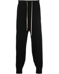 Rick Owens - Drawstring-Waist Cashmere Track Pants - Lyst