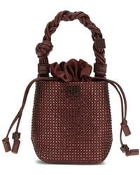 Ganni - Mini Bou Embellished Bucket Bag - Lyst