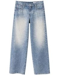 AG Jeans - Adria embellished wide-leg jeans - Lyst