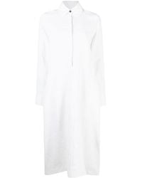 Jil Sander - Linen Long-sleeve Shirt Dress - Lyst