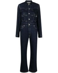 RRL - Long-Sleeved Denim Jumpsuit - Lyst