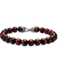 David Yurman - Spiritual Beads Red Tiger Eye Bracelet - Lyst