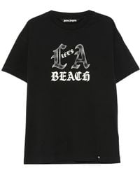 Palm Angels - Slogan-Print Cotton T-Shirt - Lyst