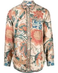 Pierre Louis Mascia - Overhemd Met Botanische Print - Lyst