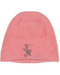 JUN/NAKAYAMA - Distressed Logo-Plaque Beanie Hat - Lyst