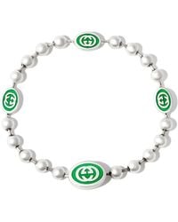 Gucci - Bracelet en chaîne à logo GG - Lyst