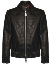 Giuliano Galiano - Crocodile-Effect Two-Way Zip Jacket - Lyst