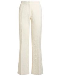 Etro - Paisley-Jacquard Flared Trousers - Lyst