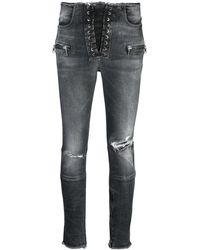 Unravel Project - Skinny Lace Up Trousers - Lyst